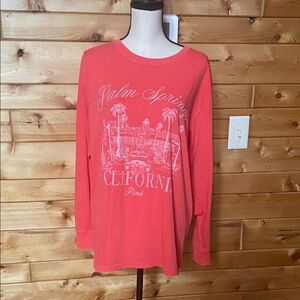 PINK Victoria's Secret Coral California Long Sleeve